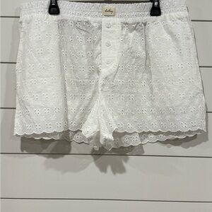 White Eyelet Shorts